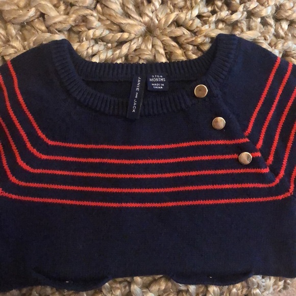 Janie and Jack navy blue and red dress. - Picture 4 of 4